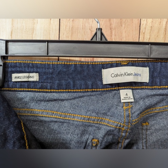 Calvin Klein Ankle Jeggings dark denim stretchy size 4 NWOT - Picture 4 of 6
